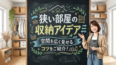 狭い部屋の収納アイデアを3つ厳選！空間を広く見せるコツをご紹介！