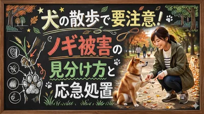 犬の散歩で要注意！ノギ被害の見分け方と応急処置