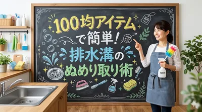 100均アイテムで簡単！排水溝のぬめり取り術