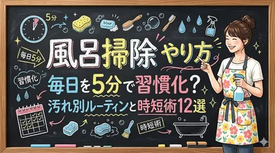 風呂掃除 やり方 毎日を5分で習慣化？汚れ別ルーティンと時短術12選