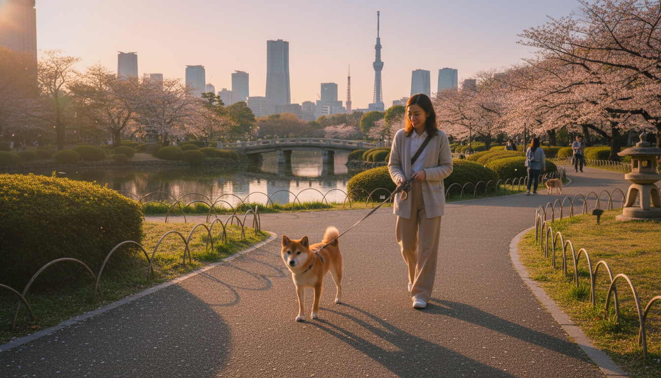 東京での初めての犬散歩は「安心できる公園選び」と「マナーの準備」が大切ですよね
