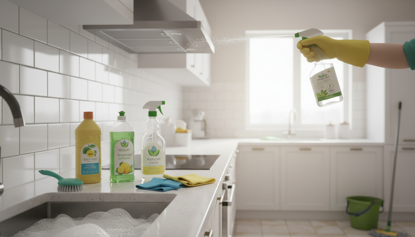 キッチンの掃除は上から下へ!汚れに合う洗剤を選ぶのが正解です